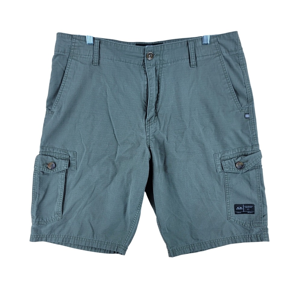 Oakley Cargo Shorts Mens 36 (Fits 37x10) Olive Green Ripstop Utility Outdoor